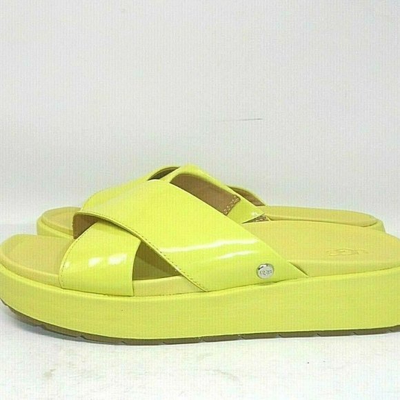 UGG Emily Patent Leather Slide Sandals Women’s Size 6 NEW - Picture 2 of 6